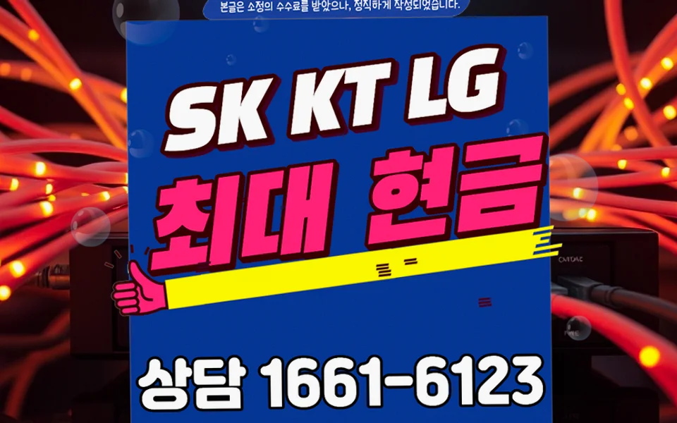 무태조야동 인터넷 설치 및 통신사 비교