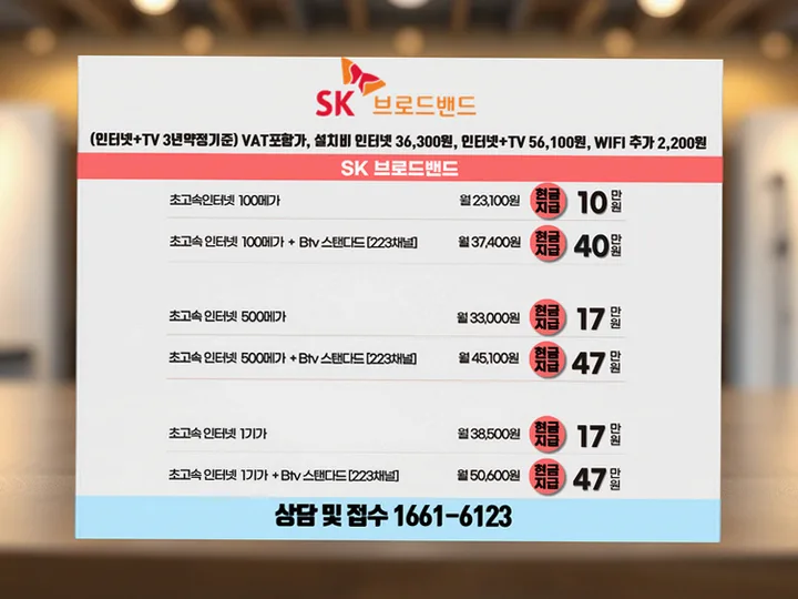 달천동 인터넷 설치 사례 1